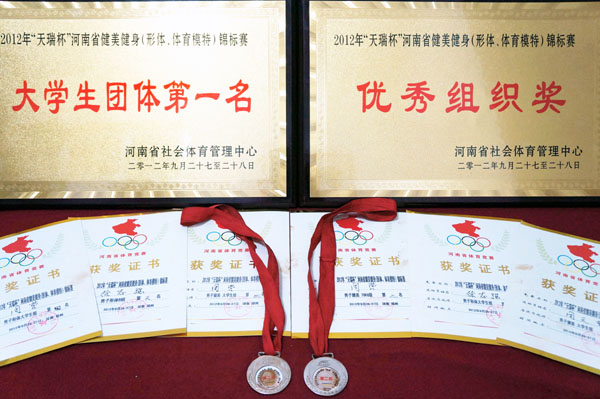 我校获河南省健美健身锦标赛团体冠军